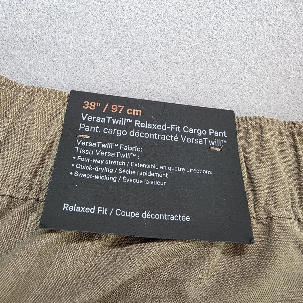 Lululemon Men's VersaTwill Relaxed Fit Cargo‎ Pants FANB Color Brown sz 38 - Picture 6 of 11